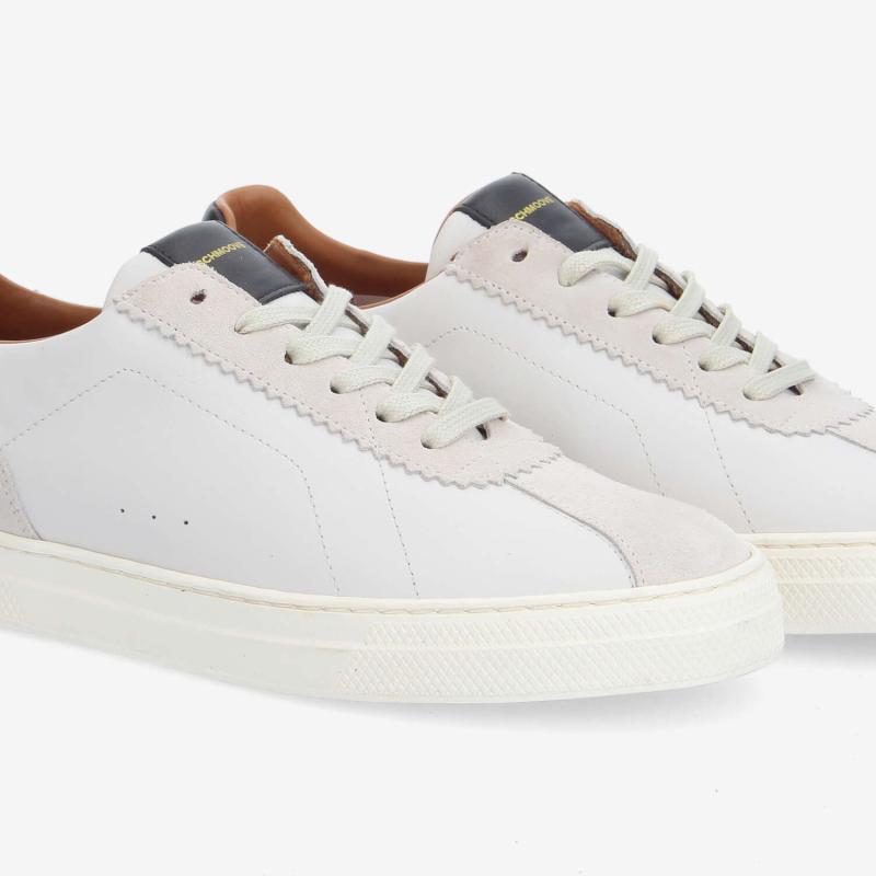 SPARK CLAY T TOE M - NAPPA/SDE/NAPPA - BLANC/BLANC CASSE/NOIR